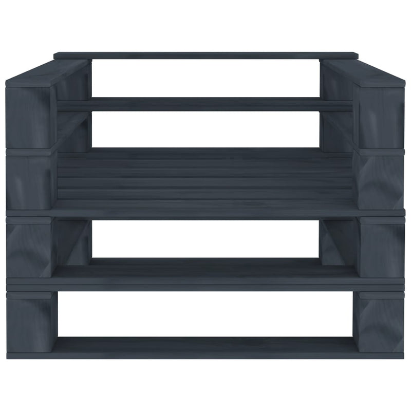 vidaXL 6 Piece Garden Pallet Lounge Set Wood Grey