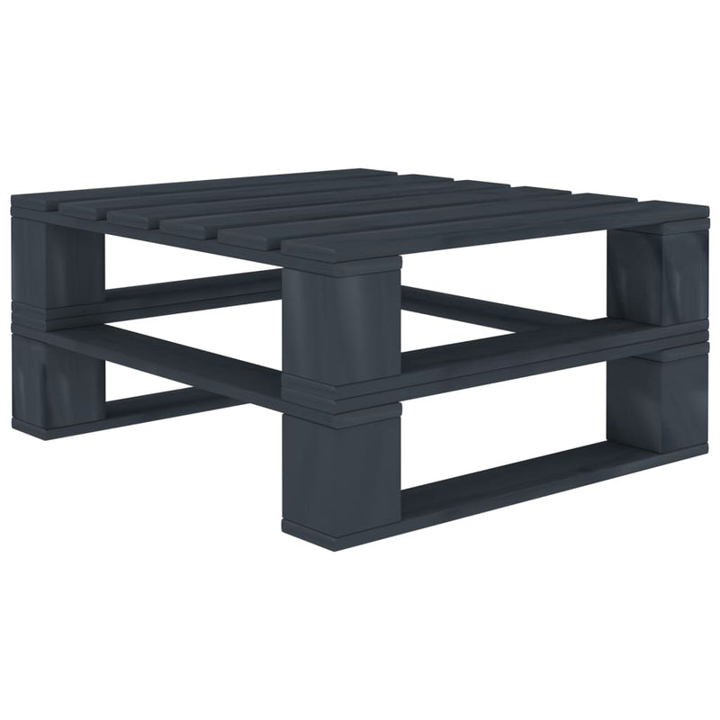 8 Piece Garden Pallet Lounge Set Wood Grey