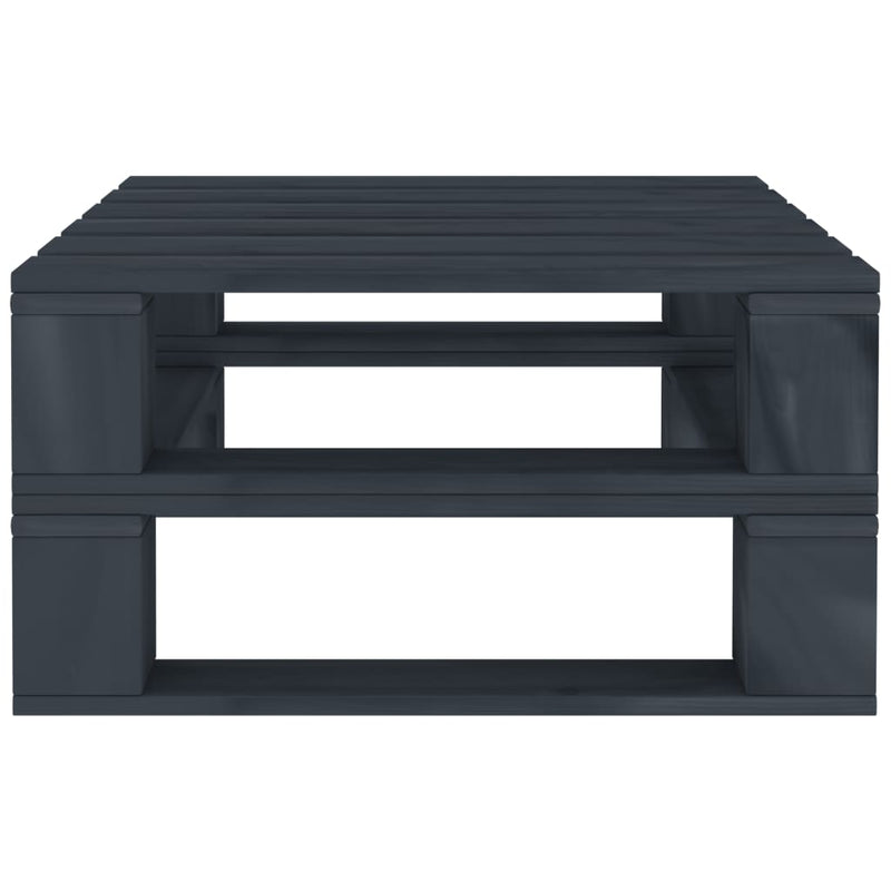 8 Piece Garden Pallet Lounge Set Wood Grey