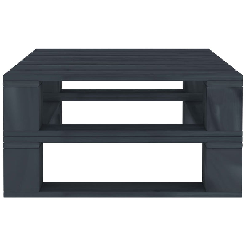 vidaXL 9 Piece Garden Pallet Lounge Set Wood Grey