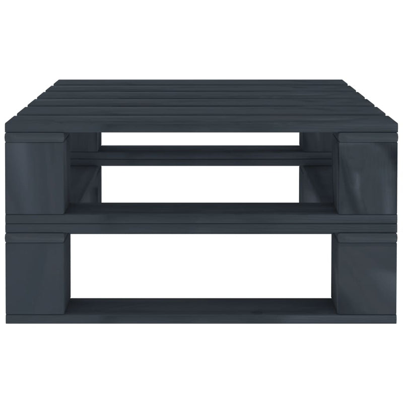 vidaXL 8 Piece Garden Pallet Lounge Set Wood Grey