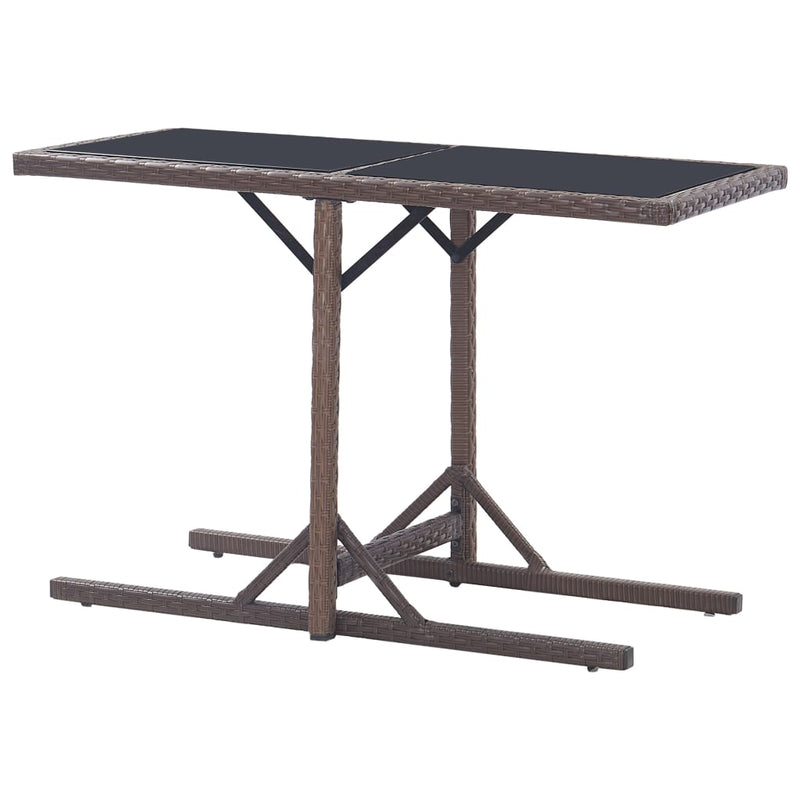 vidaXL 3 Piece Garden Dining Set Brown
