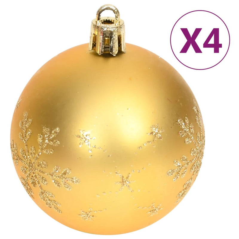 vidaXL 70 Piece Christmas Bauble Set Gold and Red