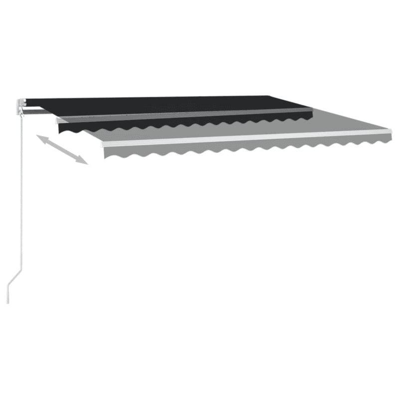 Manual Retractable Awning 400x300 cm Anthracite