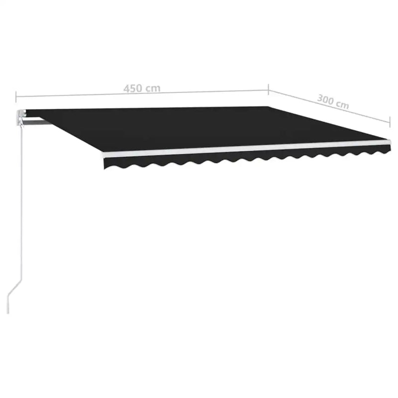 Manual Retractable Awning 450x300 cm Anthracite