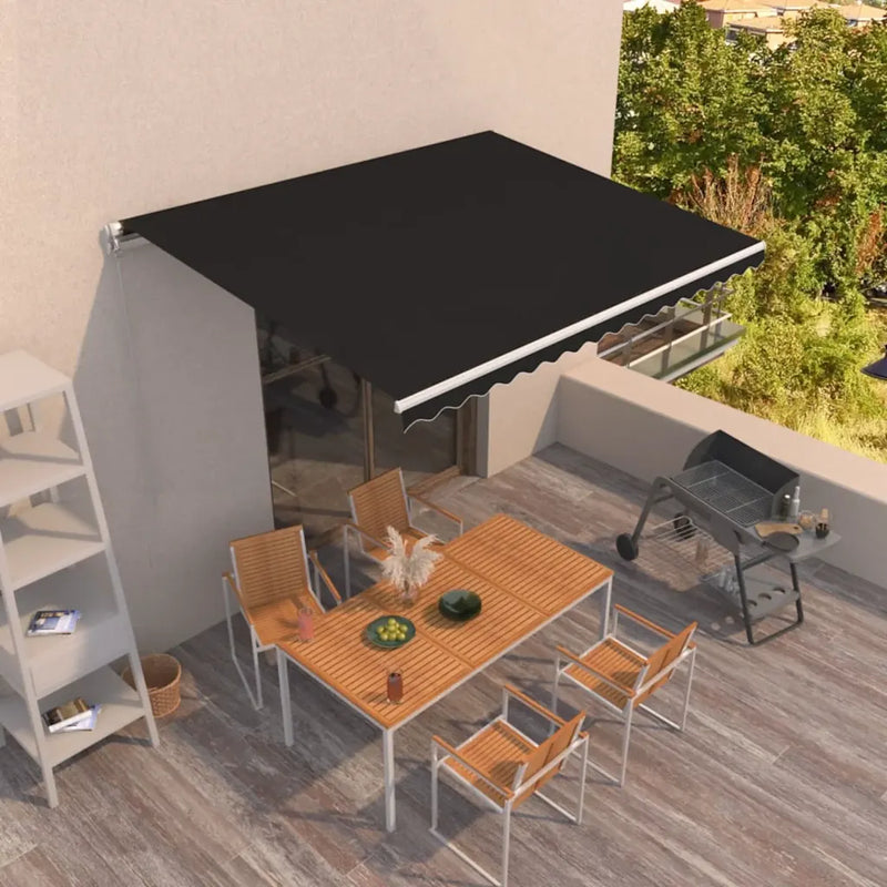 Manual Retractable Awning 450x300 cm Anthracite