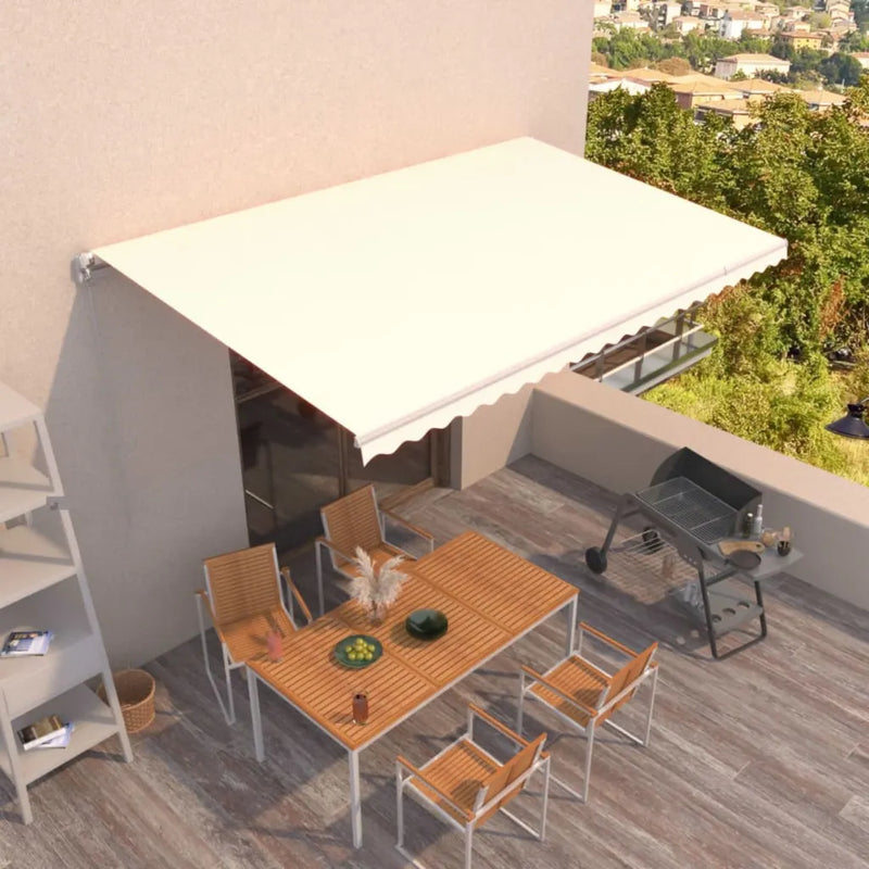 Manual Retractable Awning 500x300 cm Cream (313193+313169)
