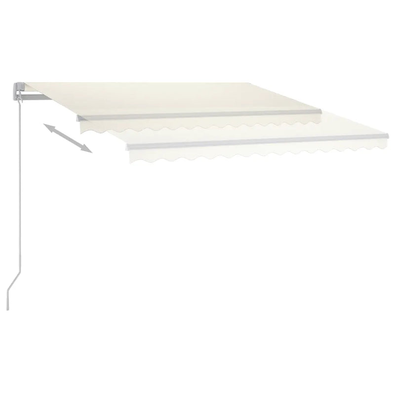 Freestanding Manual Retractable Awning 300x250 cm Cream