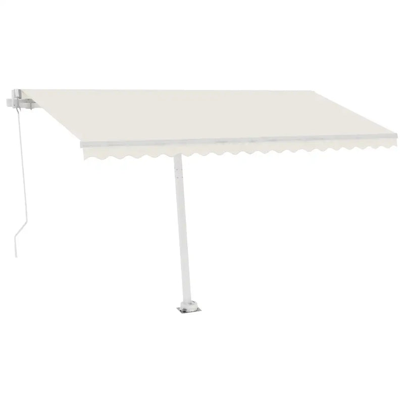 Freestanding Manual Retractable Awning 400x300 cm Cream