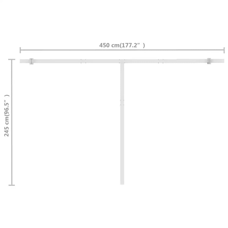 Freestanding Manual Retractable Awning 400x300 cm Cream