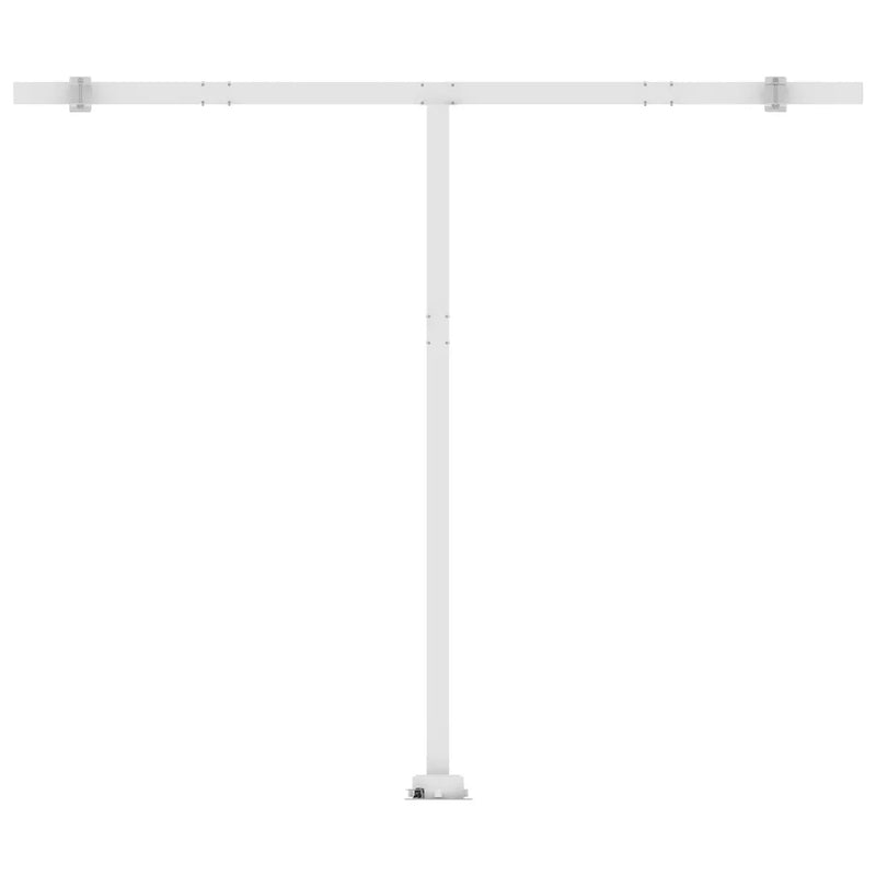 Freestanding Manual Retractable Awning 400x300 cm Yellow/White (313191+46837+315091)