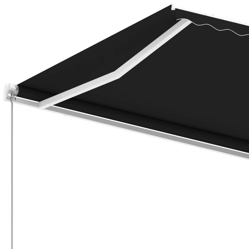 vidaXL Freestanding Manual Retractable Awning 400x300 cm Anthracite