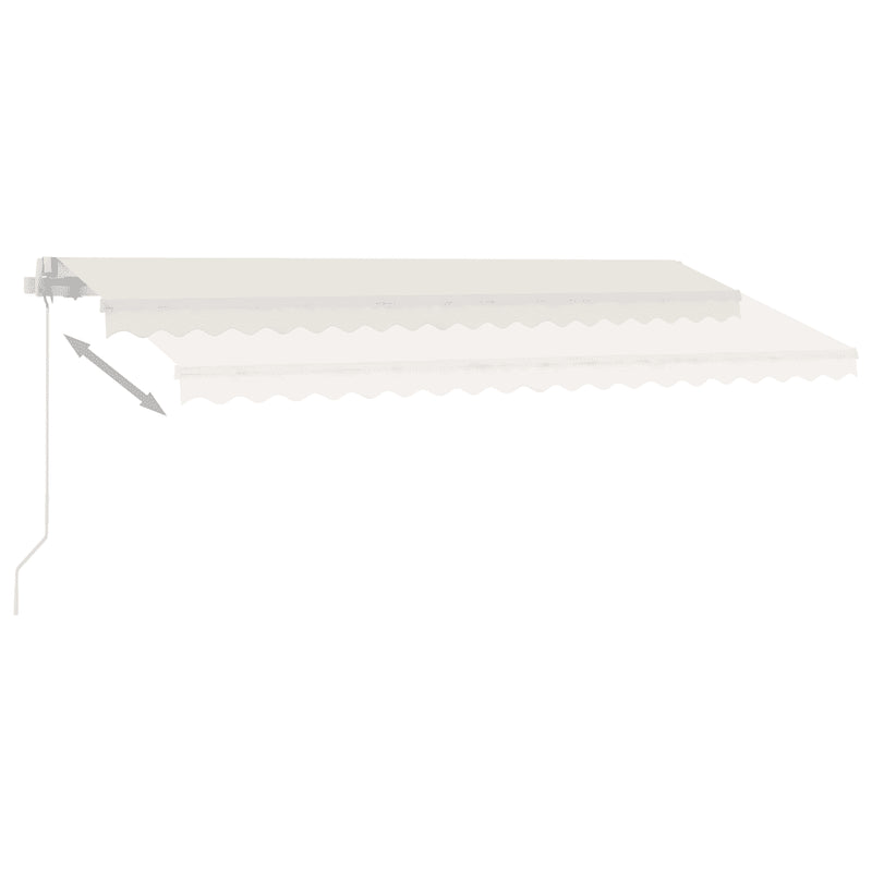 Freestanding Manual Retractable Awning 450x300 cm Cream