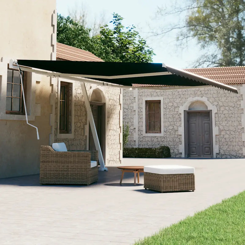 Freestanding Manual Retractable Awning 500x300 cm Anthracite