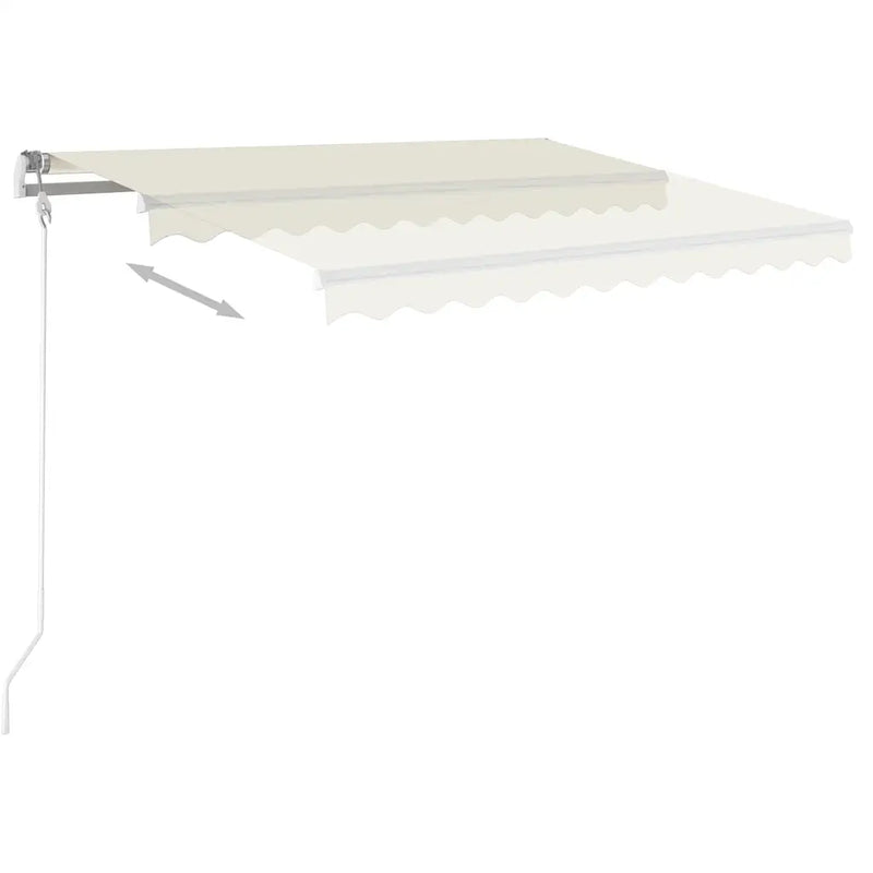 Manual Retractable Awning with Posts 3x2.5 m Cream