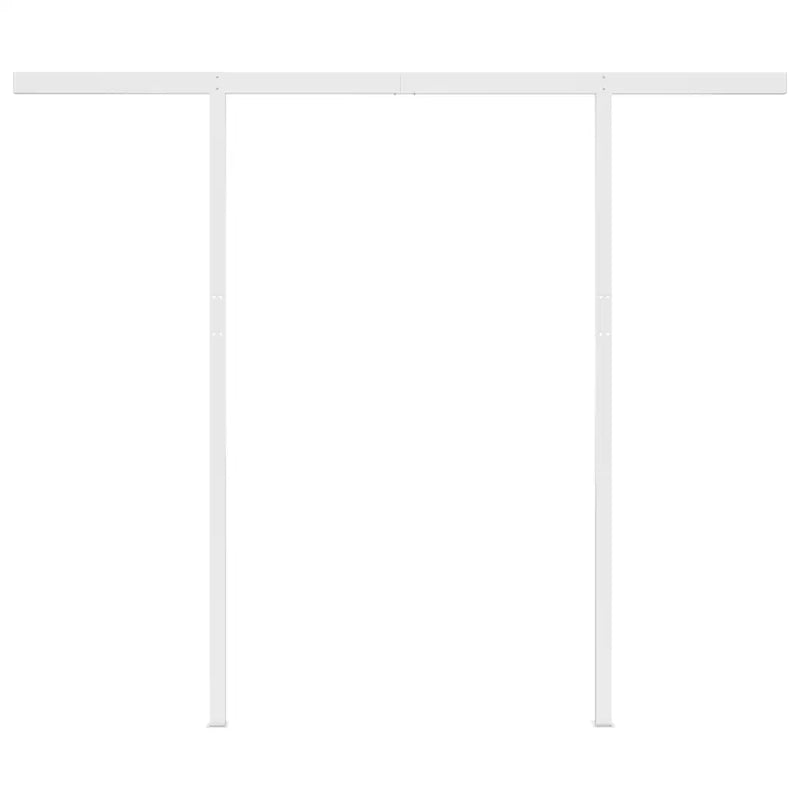 Manual Retractable Awning with Posts 3x2.5 m Yellow and White
