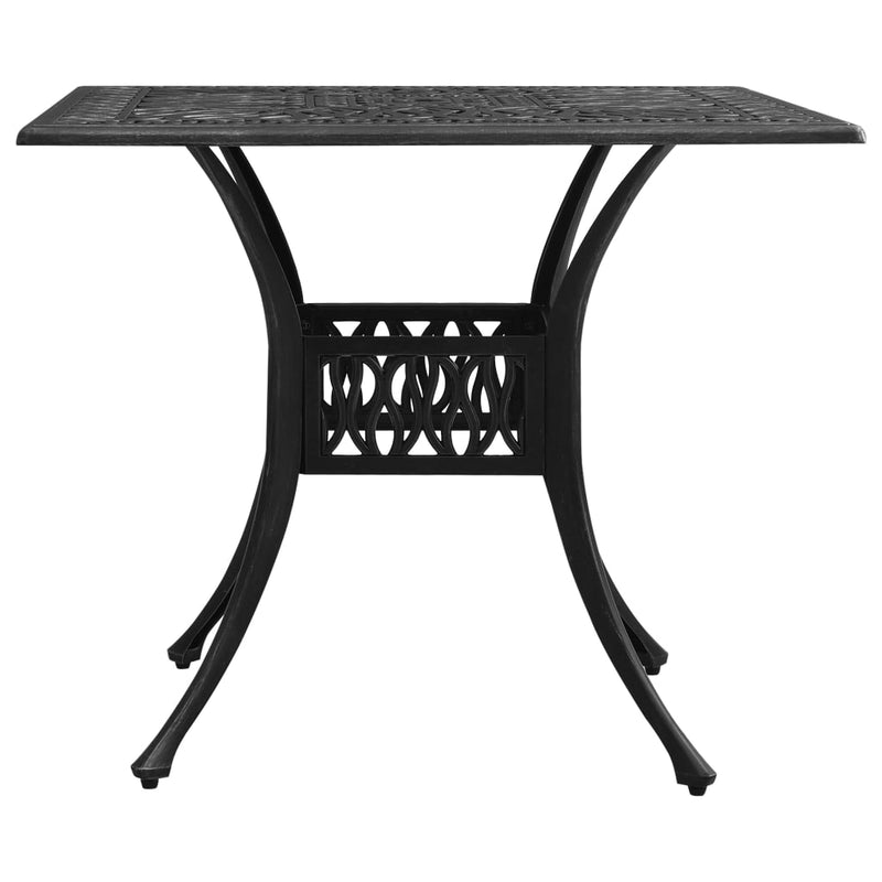 vidaXL 3 Piece Bistro Set Cast Aluminium Black