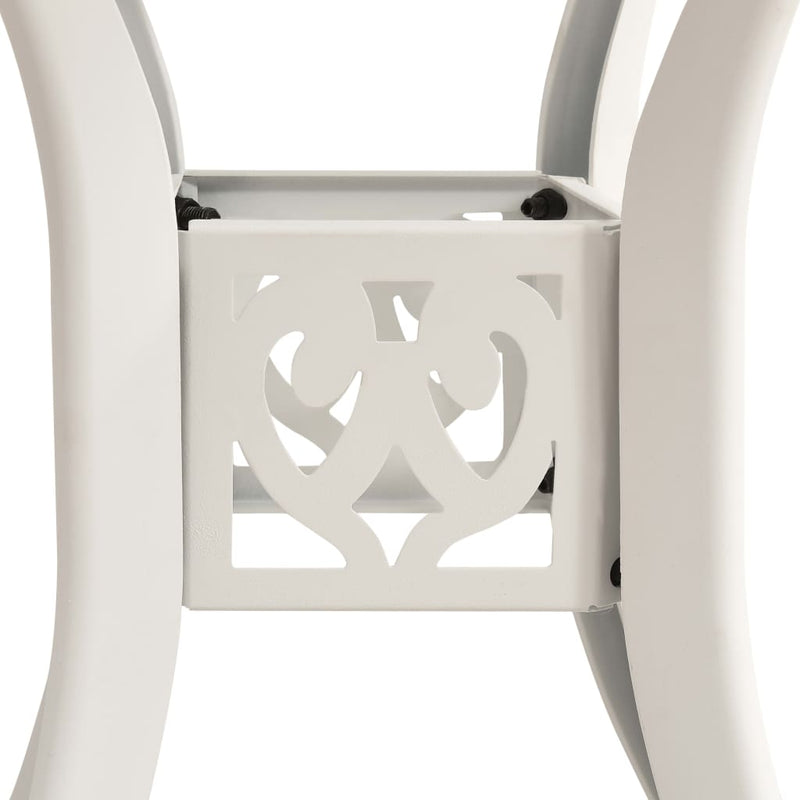 3 Piece Bistro Set Cast Aluminium White