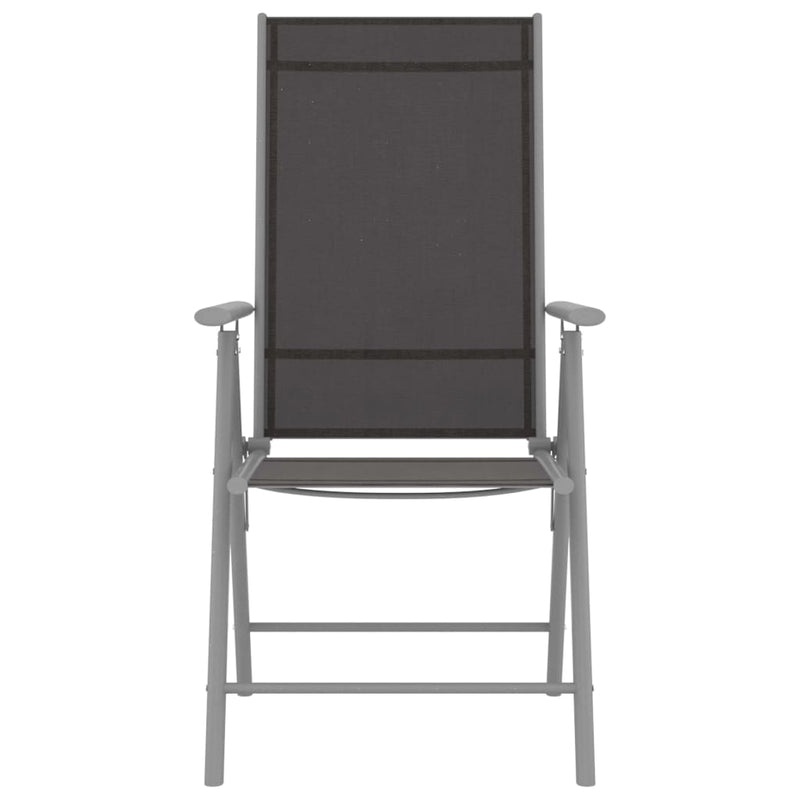 vidaXL 5 Piece Garden Dining Set Aluminium and Textilene Silver
