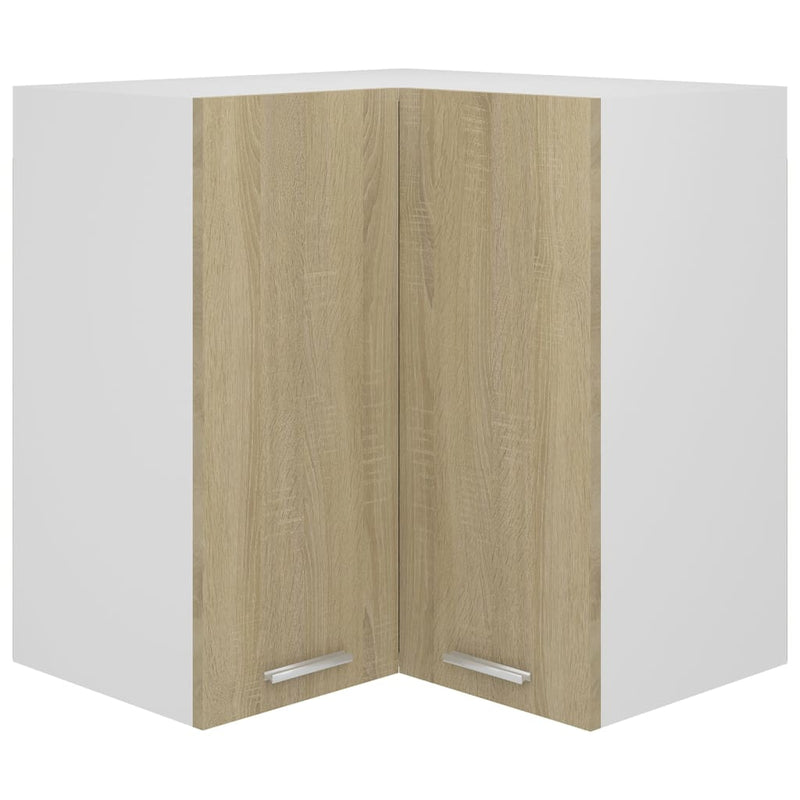 vidaXL Hanging Corner Cabinet Lyon Sonoma Oak 57x57x60 cm Engineered Wood