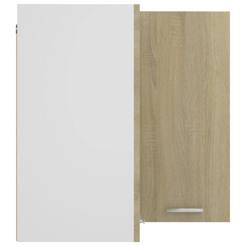vidaXL Hanging Corner Cabinet Lyon Sonoma Oak 57x57x60 cm Engineered Wood