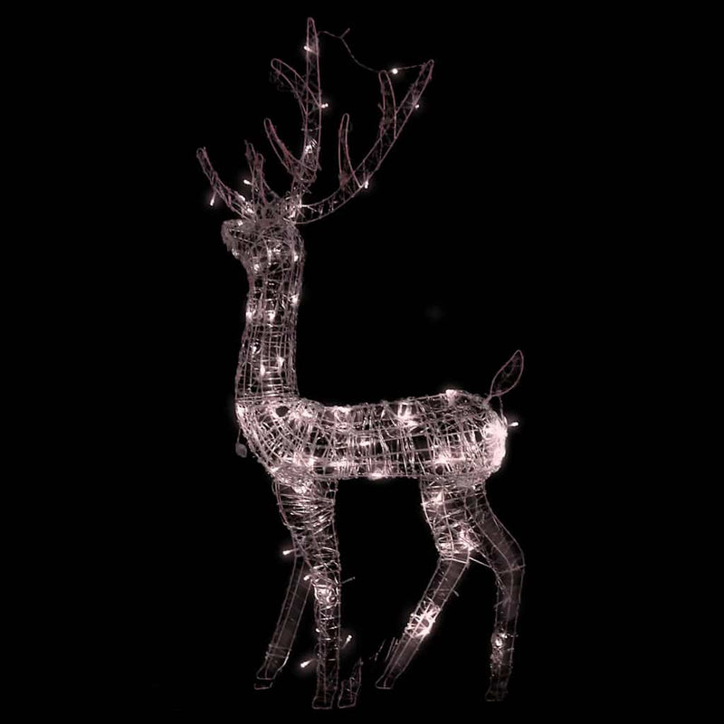 vidaXL Acrylic Reindeer Christmas Decoration 140 LEDs 120 cm Warm White