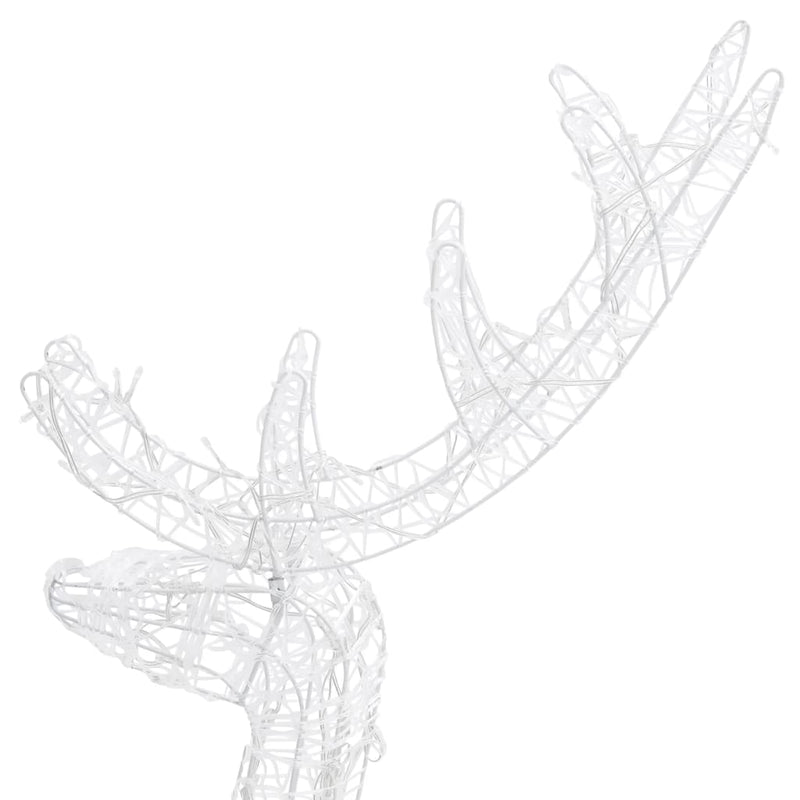 vidaXL Acrylic Reindeer Christmas Decoration 140 LEDs 120 cm Blue