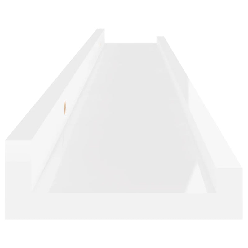 vidaXL Wall Shelves 2 pcs High Gloss White 80x9x3 cm