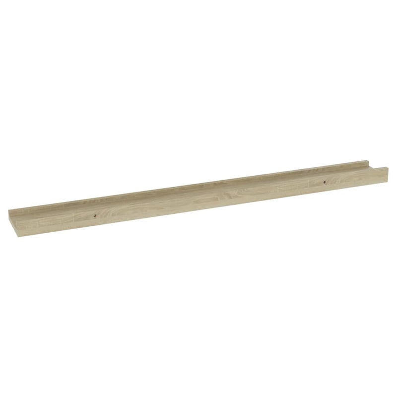 vidaXL Wall Shelves 2 pcs Sonoma Oak 80x9x3 cm