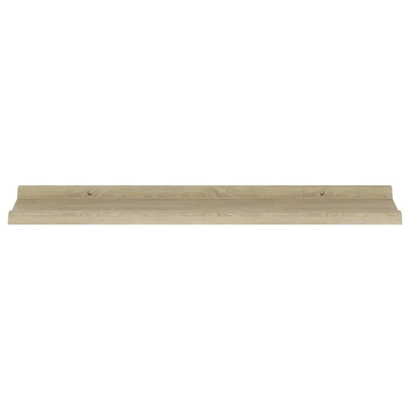vidaXL Wall Shelves 2 pcs Sonoma Oak 80x9x3 cm