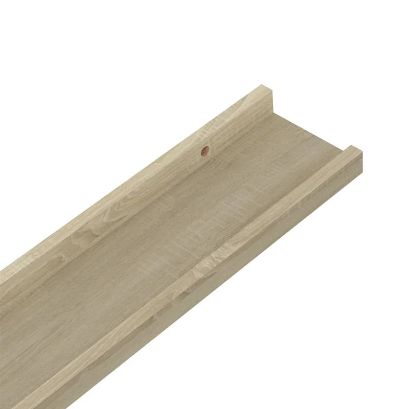 vidaXL Wall Shelves 2 pcs Sonoma Oak 80x9x3 cm