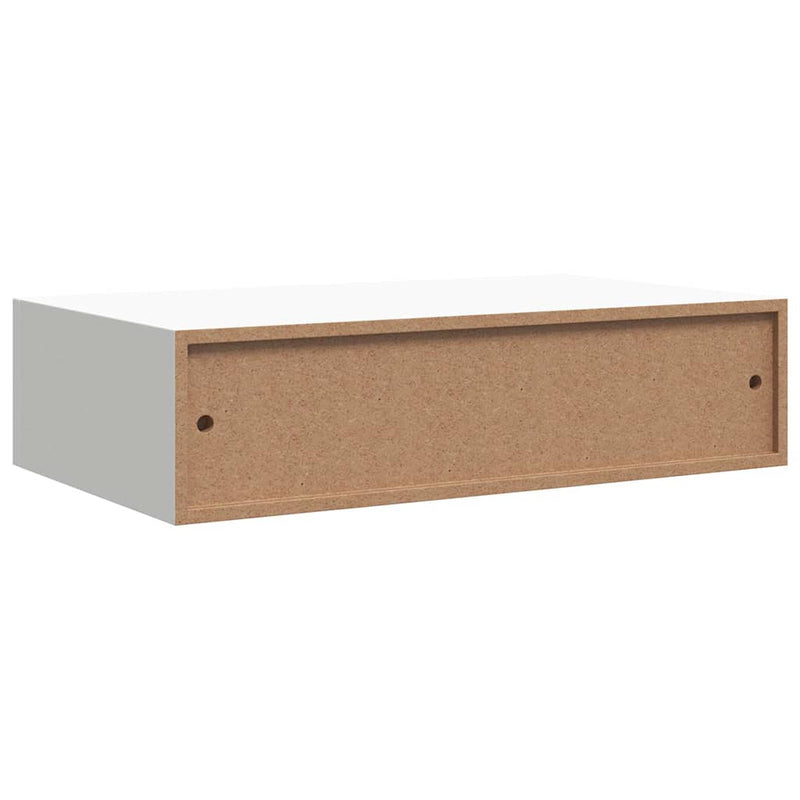vidaXL Wall-mounted Drawer Shelf White 40x23.5x10cm MDF