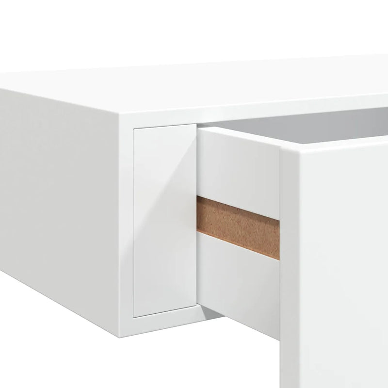 Wall-mounted Drawer Shelf White 40x23.5x10cm MDF