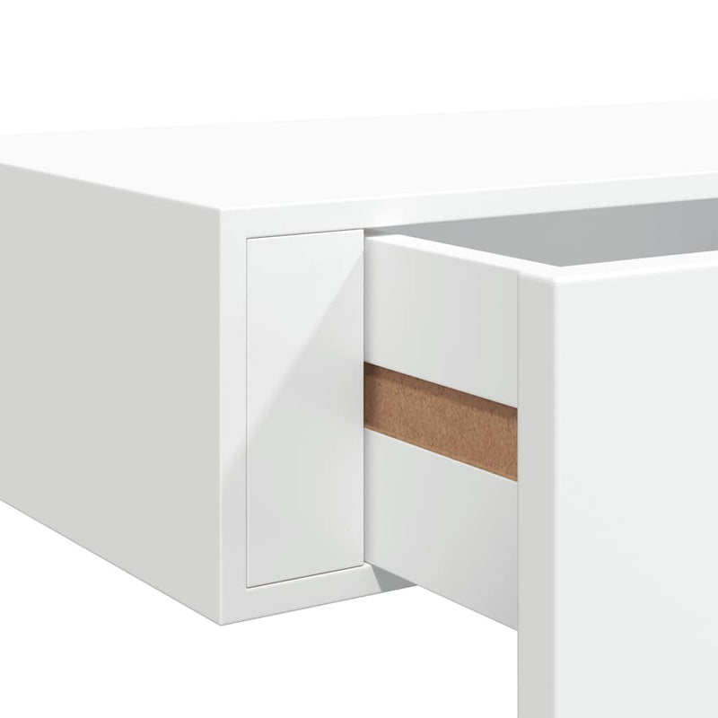 vidaXL Wall-mounted Drawer Shelf White 40x23.5x10cm MDF