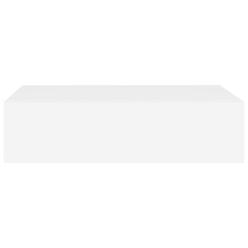 vidaXL Wall-mounted Drawer Shelves 2 pcs White 40x23.5x10 cm MDF