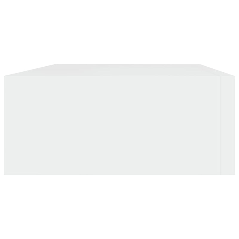 vidaXL Wall-mounted Drawer Shelves 2 pcs White 40x23.5x10 cm MDF