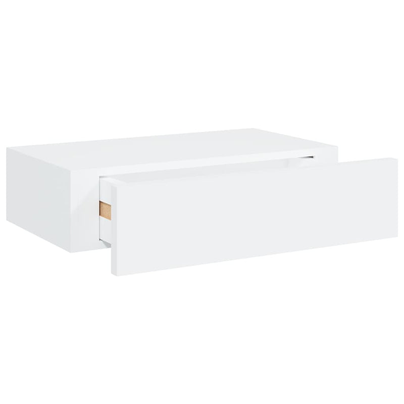 vidaXL Wall-mounted Drawer Shelves 2 pcs White 40x23.5x10 cm MDF
