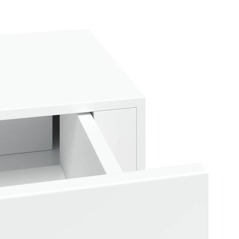Wall-mounted Drawer Shelf White 60x23.5x10 cm MDF