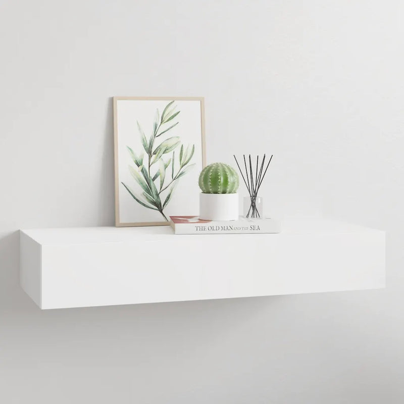 Wall-mounted Drawer Shelf White 60x23.5x10 cm MDF