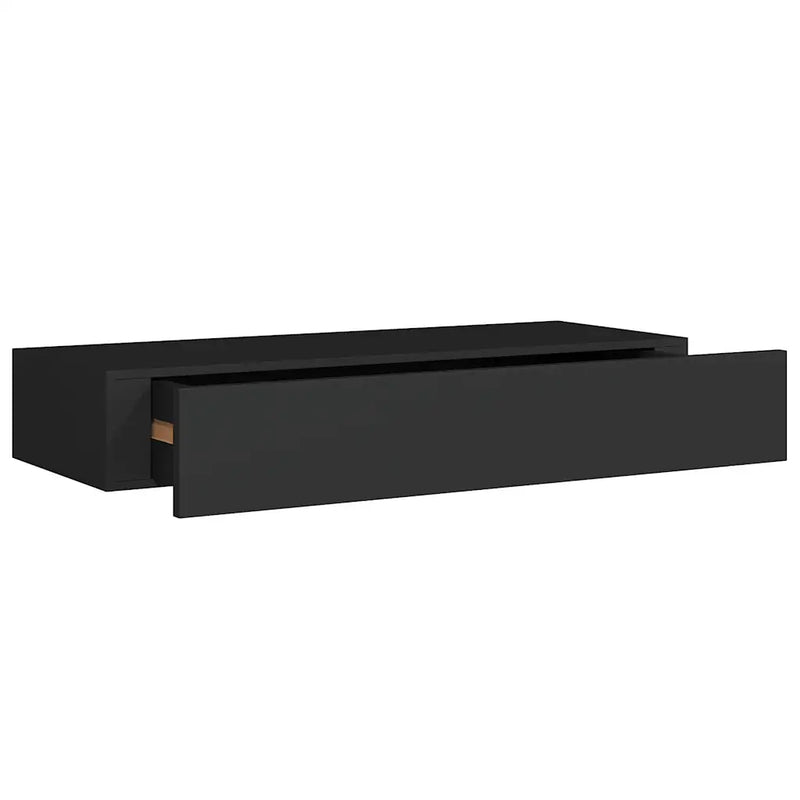 Wall-mounted Drawer Shelves 2 pcs Black 60x23.5x10cm MDF