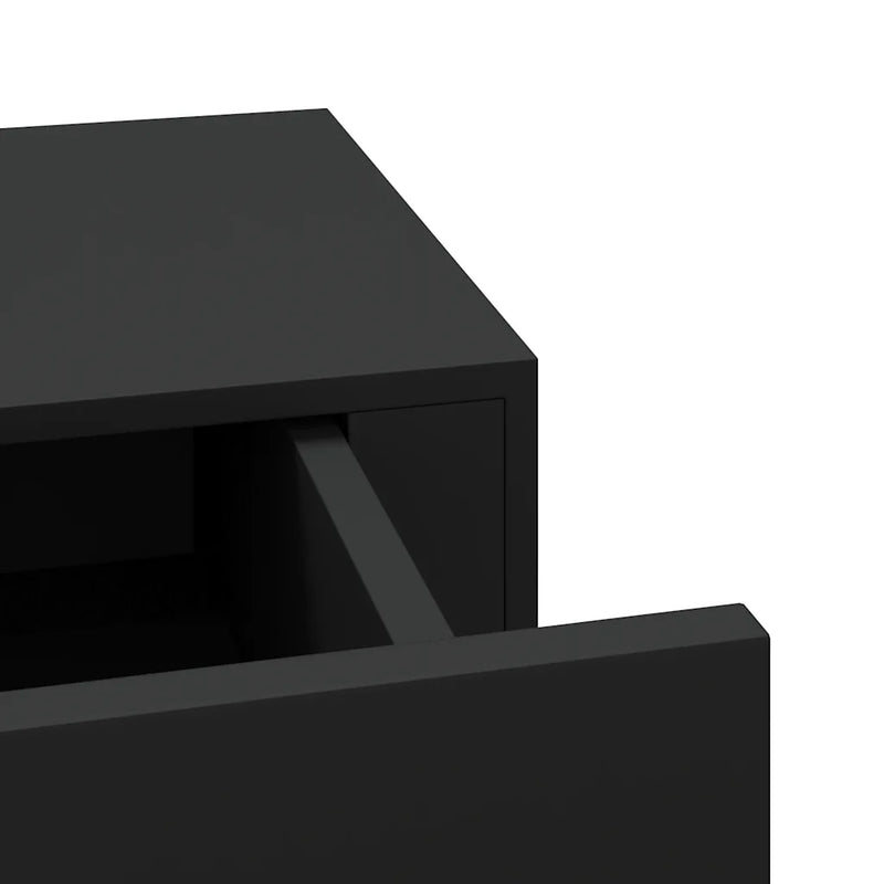 Wall-mounted Drawer Shelves 2 pcs Black 60x23.5x10cm MDF