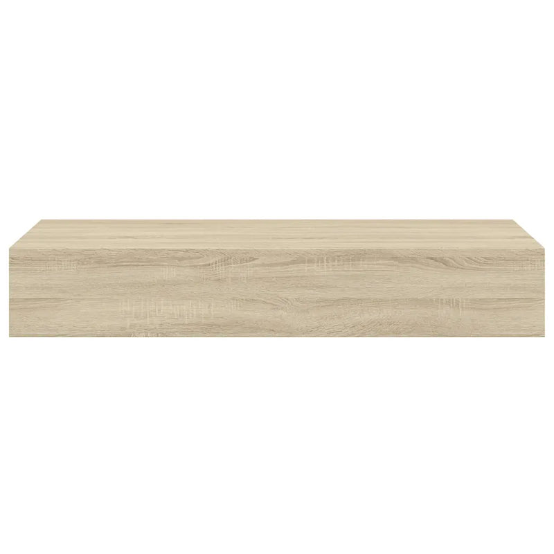 Wall-mounted Drawer Shelf Oak 60x23.5x10cm MDF