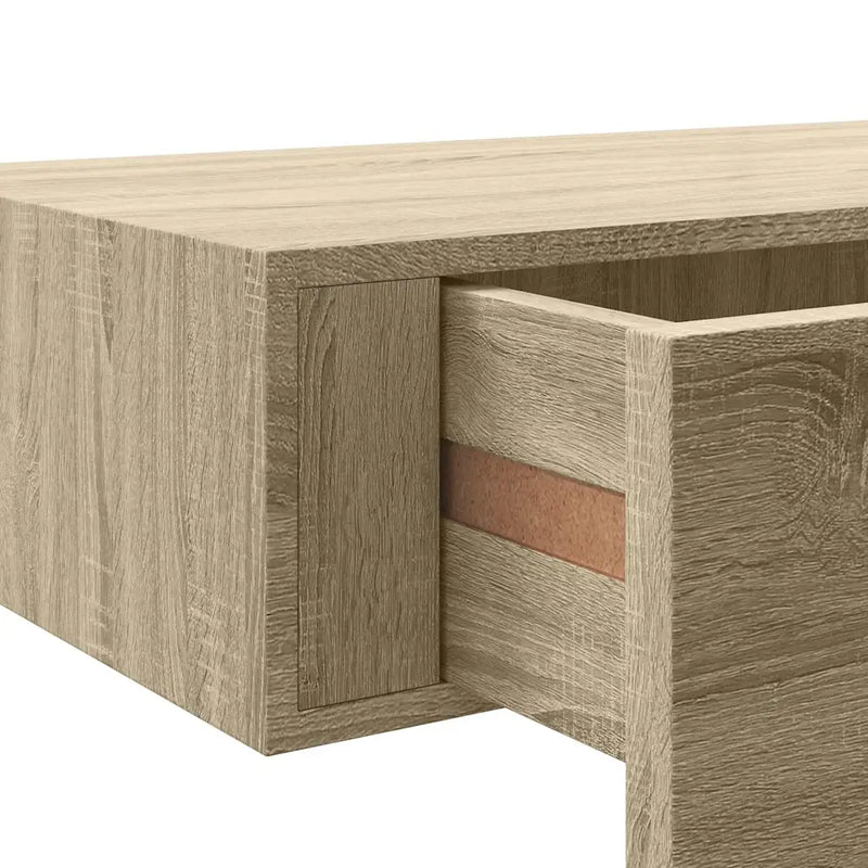 Wall-mounted Drawer Shelf Oak 60x23.5x10cm MDF