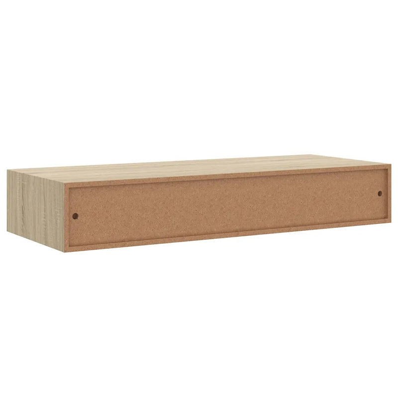 Wall-mounted Drawer Shelves 2 pcs Oak 60x23.5x10cm MDF