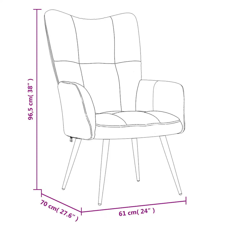 Relaxing Chair Dark Grey Velvet
