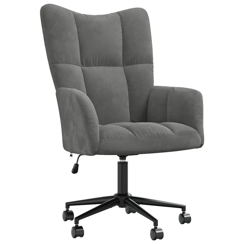 Relaxing Chair Dark Grey Velvet
