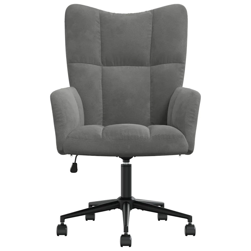 Relaxing Chair Dark Grey Velvet