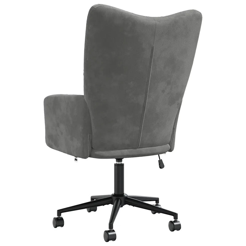 Relaxing Chair Dark Grey Velvet