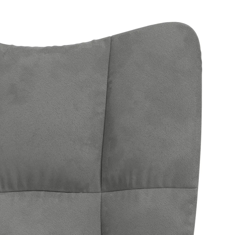 Relaxing Chair Dark Grey Velvet