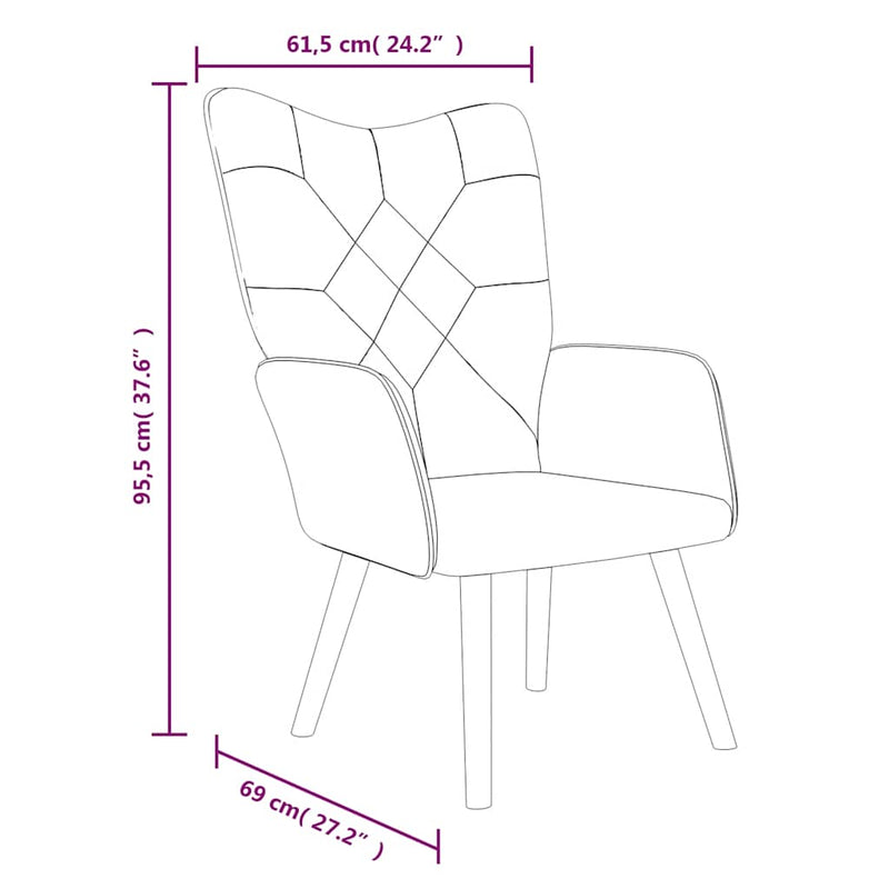 vidaXL Relaxing Chair with a Stool Patchwork Fabric
